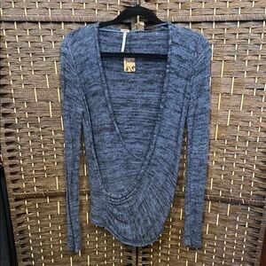 Free People Dark Gray Knit Top